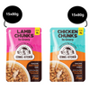 Kennel Kitchen Lamb Chunks in Gravy and Chicken Chunks in Gravy Adult and Puppy Dog Wet Food (All Life Stage) Combo