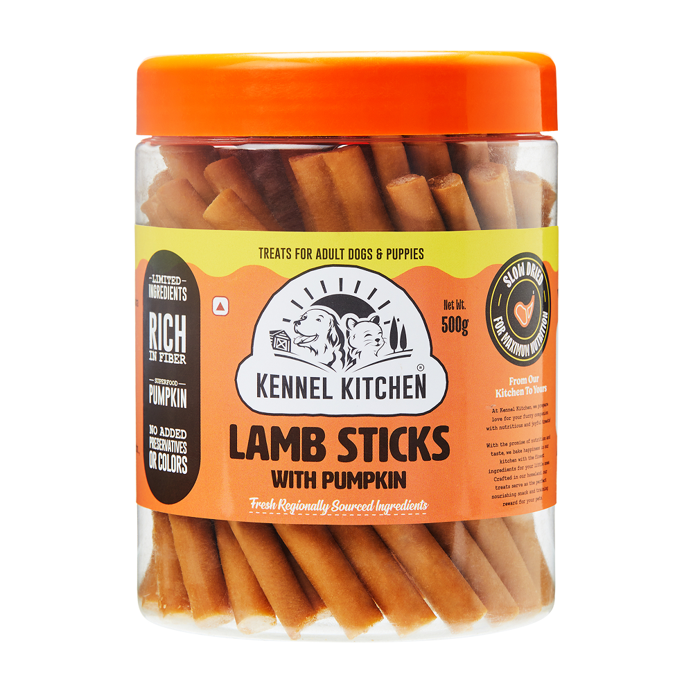 Kennel Kitchen Lamb Sticks with Pumpkin Stick Dog Treats Dog Treats + Others Kennel Kitchen 500g