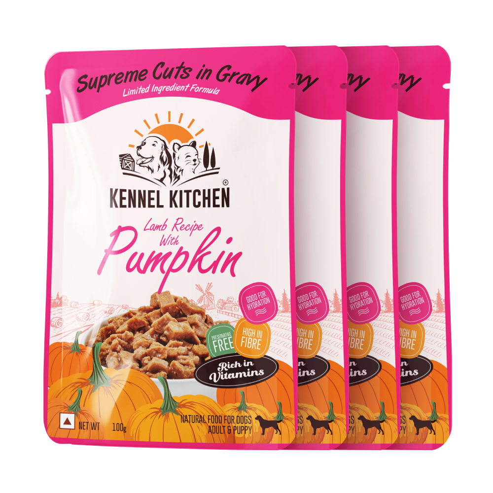 Kennel Kitchen Supreme Cuts in Gravy Lamb with Pumpkin Puppy & Adult Dog Wet Food (All Life Stage)