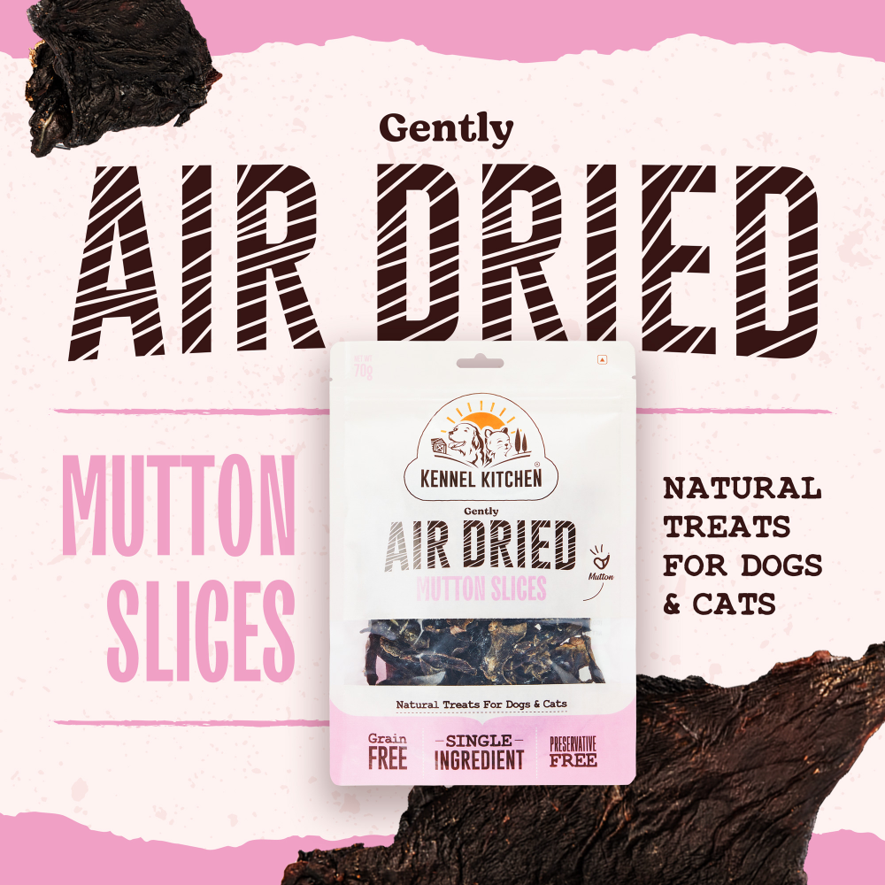 Kennel Kitchen Air Dried Mutton Jerky Dog and Cat Treats Dog Treats + Others Kennel Kitchen