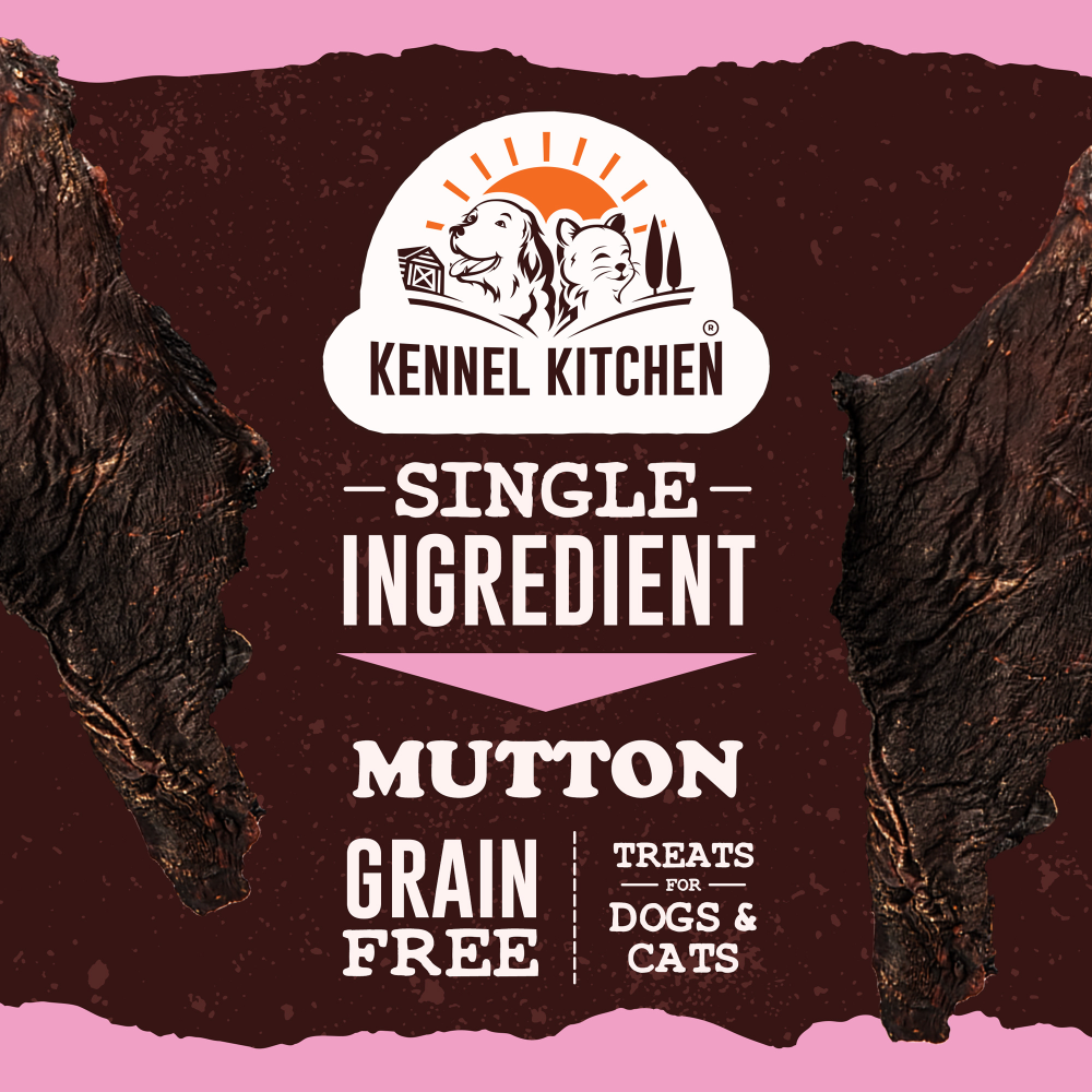Kennel Kitchen Air Dried Mutton Jerky Dog and Cat Treats Dog Treats + Others Kennel Kitchen