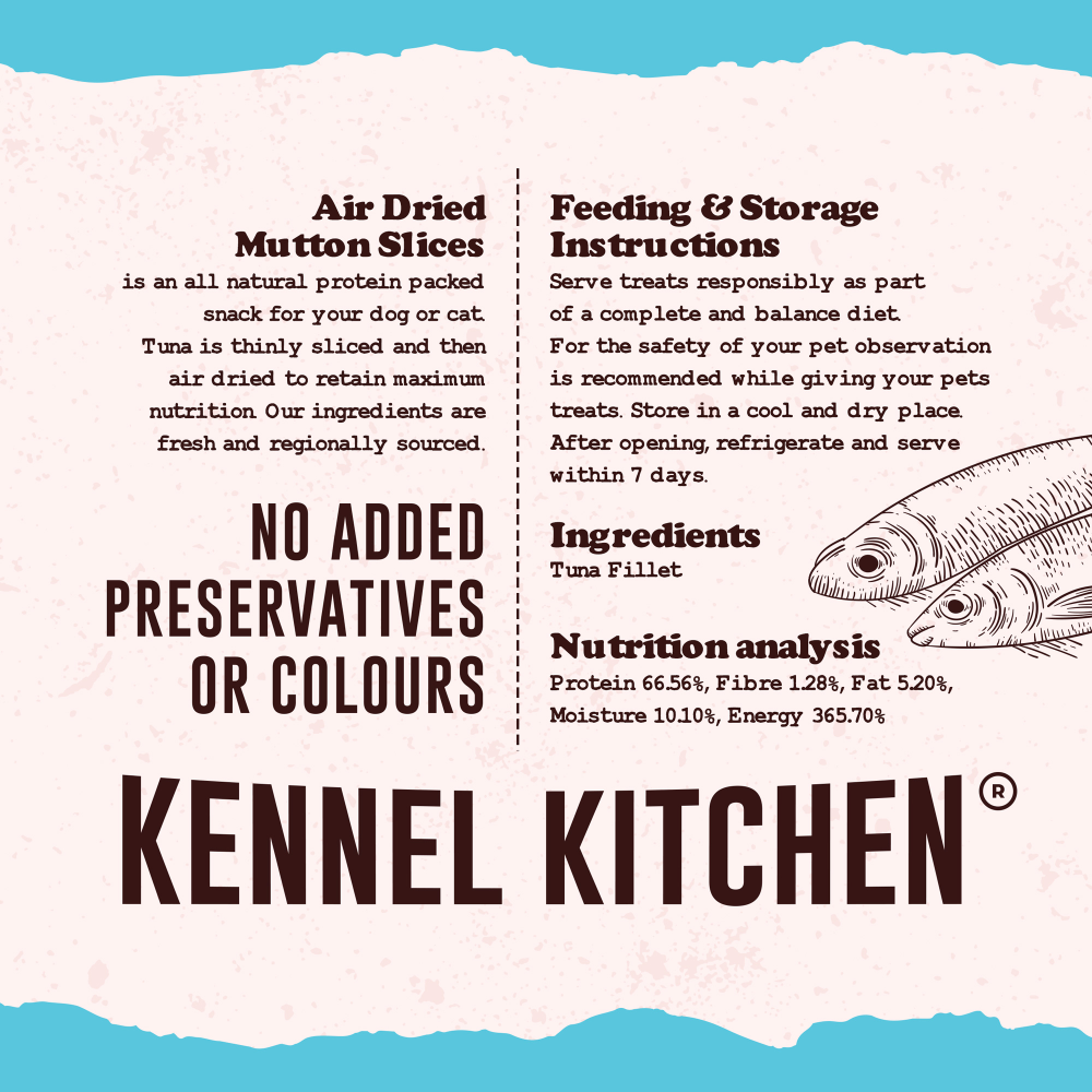 Kennel Kitchen Air Dried Tuna Fish Jerky Dog and Cats Treats Dog Treats + Others Kennel Kitchen