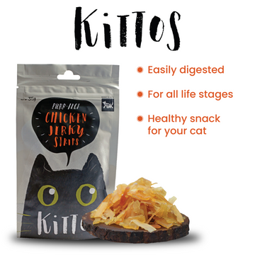 Kittos Purr Fect Chicken Jerky Strips Cat Treats