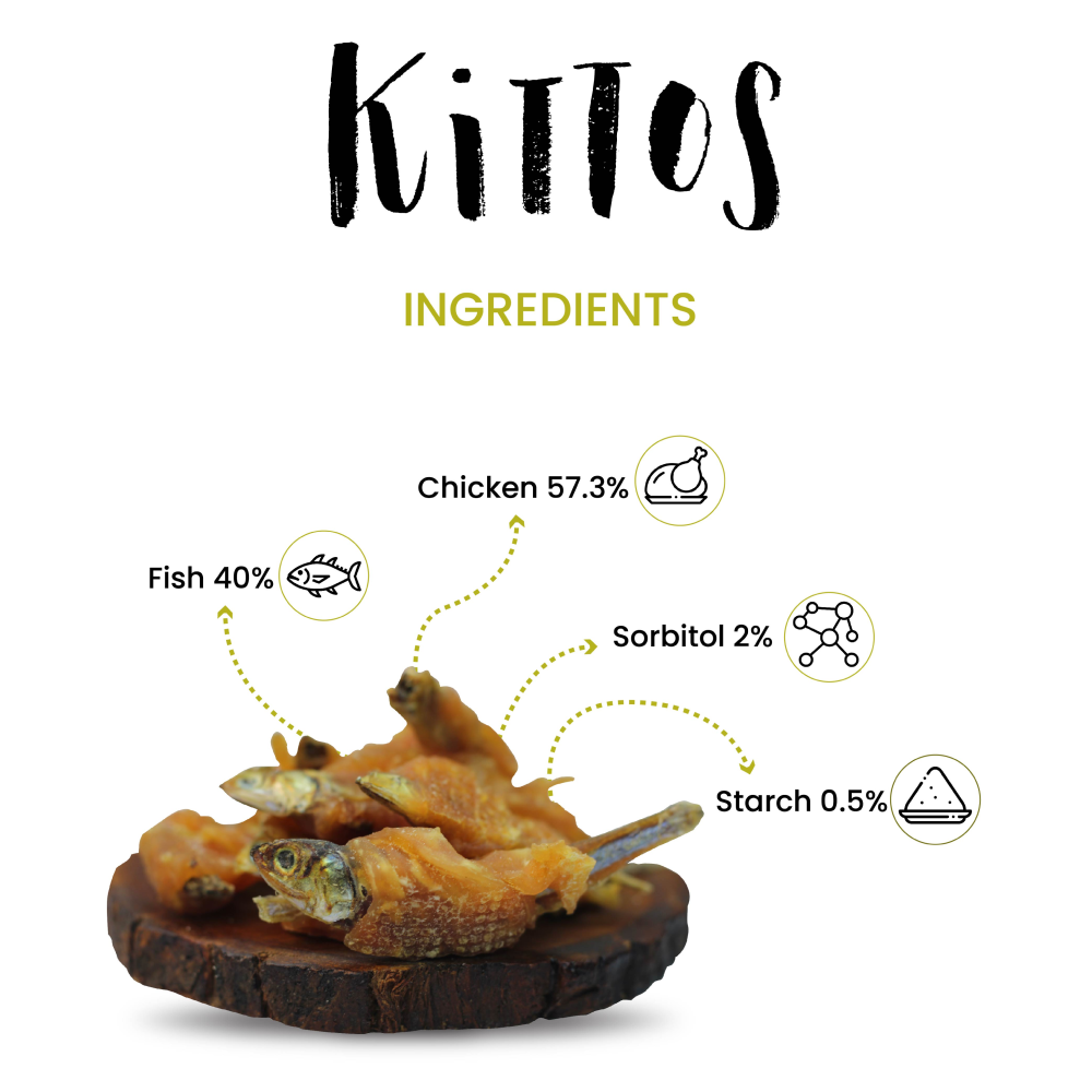 Kittos Purr Fect Sunfish Chicken and Twirls Cat Treats Cats-Treats & Others Kittos
