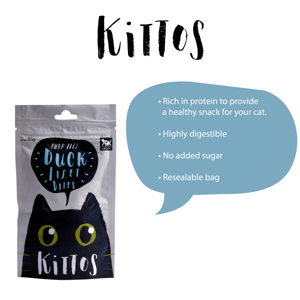 Kittos Purr Fect Duck Fillet Bites Cat Treat