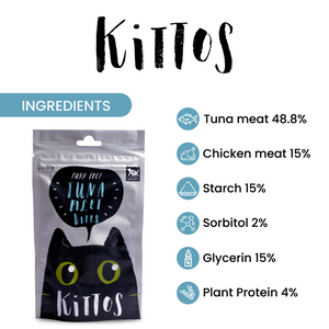 Kittos Purr fect Tuna Filet Bites Cat Treats