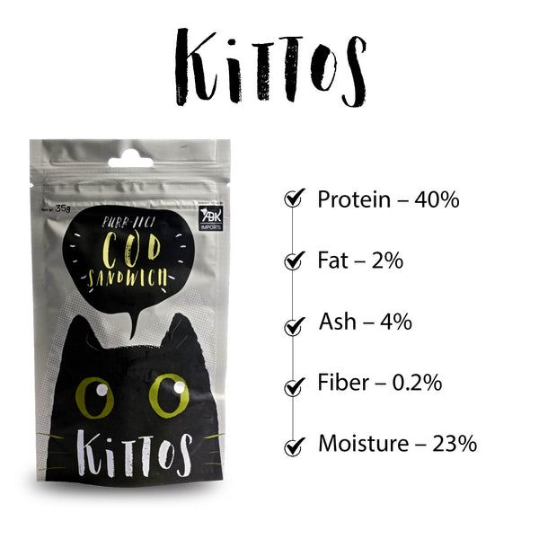 Kittos Purr Fect Cod Sandwich Cat Treat