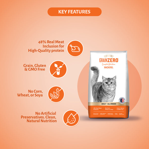 Signature Grain Zero Mackerel Adult Cat Dry Food For All Breed