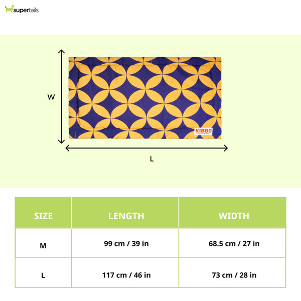 Kibbo Lightweight and Portable Mats for Dogs and Cats (Yellow & Purple)