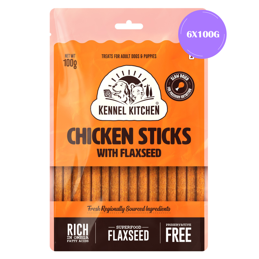 Kennel Kitchen Chicken Stick with Flaxseed Dog Treats