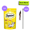 Temptations Tasty Chicken Treats & Trixie Feather Rod Toy Combo for Cats Exclusive Combo Exclusive Combo 85g+50cm