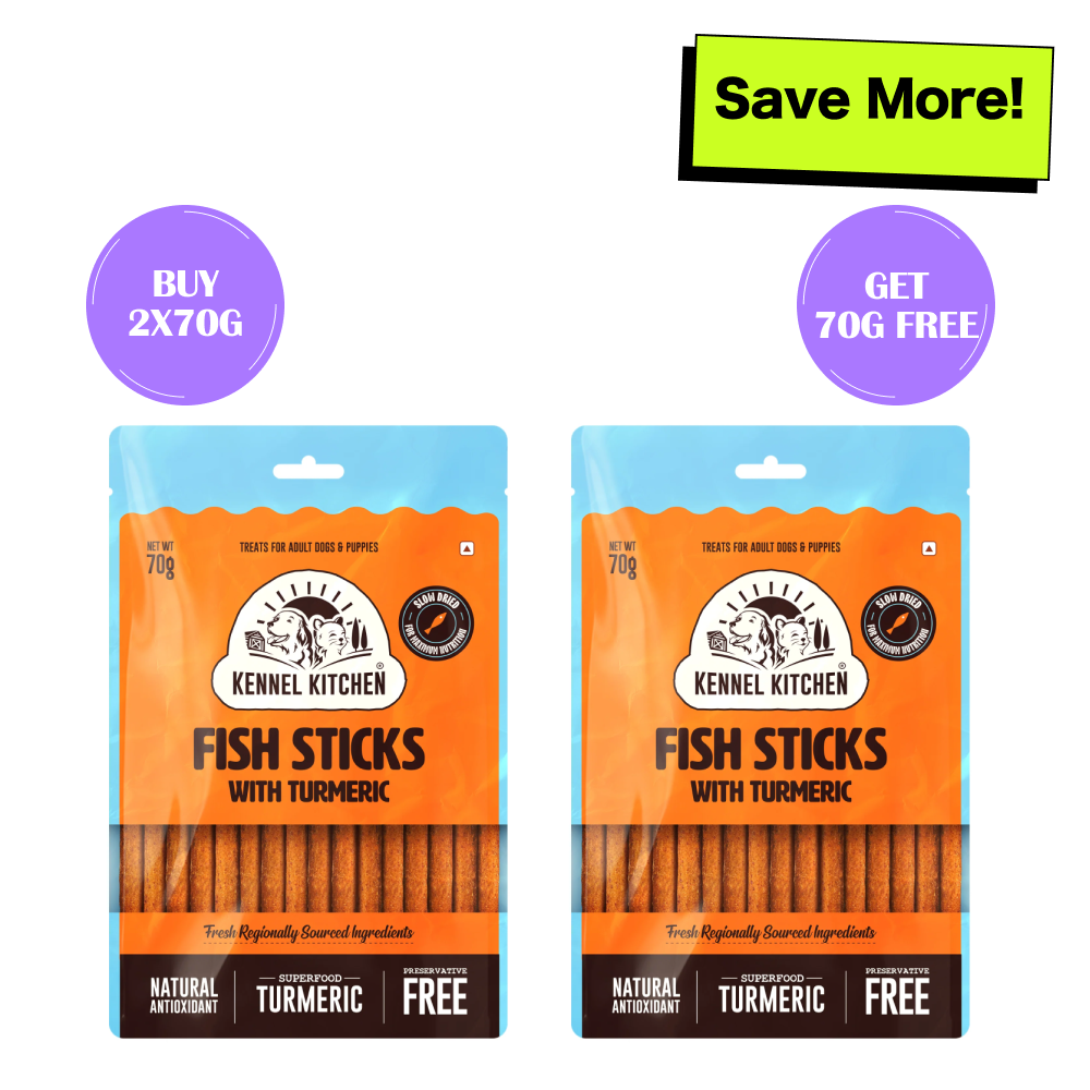 Kennel Kitchen Fish Sticks with Turmeric Dog Treats