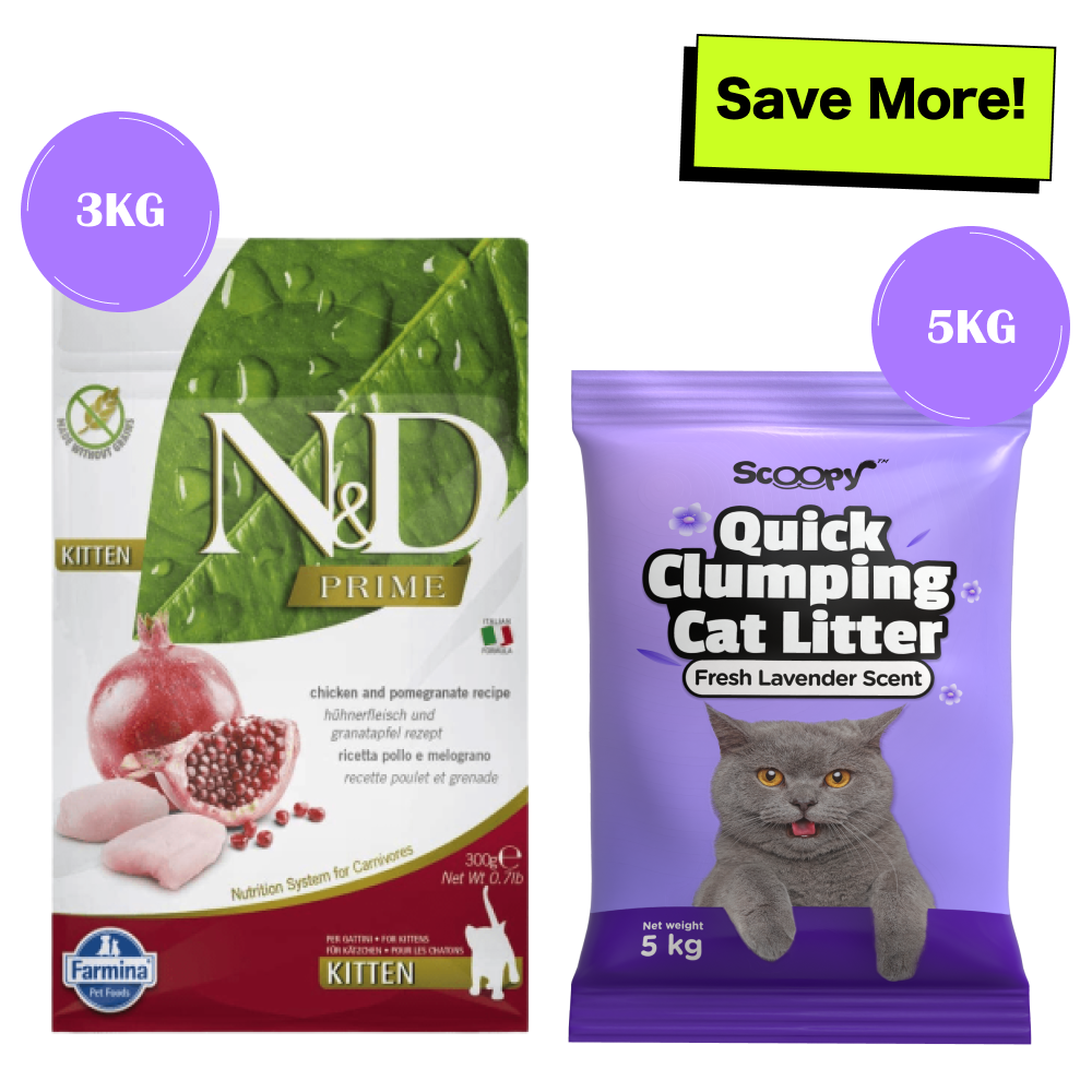 Farmina N&D Prime Chicken & Pomegranate Grain Free Kitten Cat Dry Food Cats- Dry food Farmina N&D 3kg+5Kg Scoopy Litter