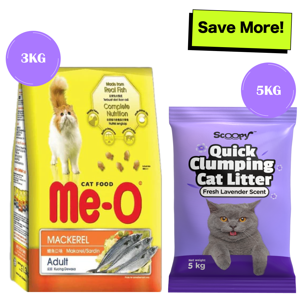 Me O Mackerel Adult Cat Dry Food Cats- Dry food Me O 3kg+5kg Scoopy Litter