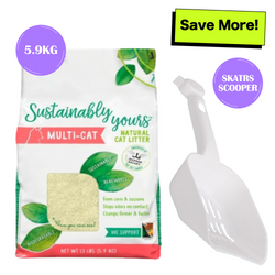 Sustainably Yours Multi Cat Unscented Small Granules Cat Litter