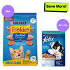 Friskies Seafood Cat Dry Food and Purina Felix Tuna with Jelly Adult Cat Wet Food Combo Exclusive Combo Exclusive Combo 6kg + 48x85g
