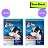Purina with Mackerel in Jelly and Tuna in Jelly Adult Cat Wet Food Cats-Wet Food Felix 24x85g