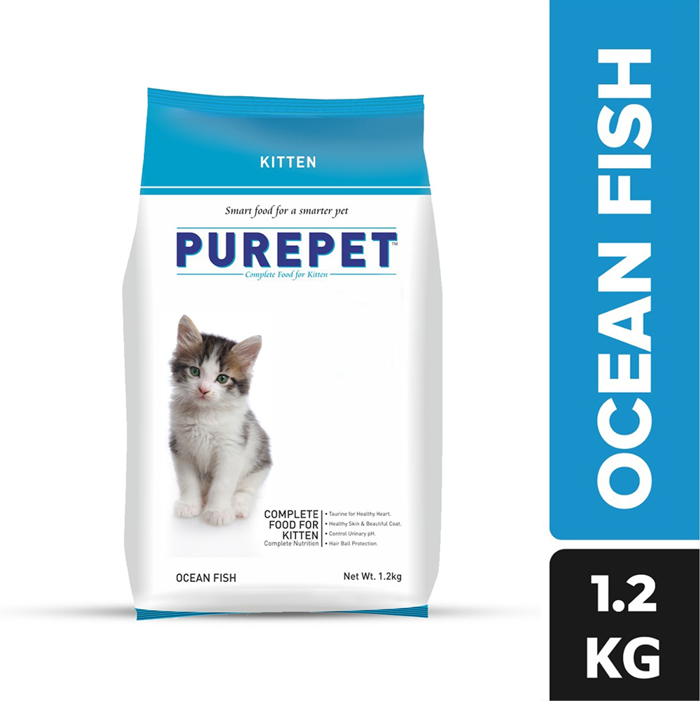 Purepet Ocean Fish Kitten Dry Food Cats- Dry food Purepet 1.2kg