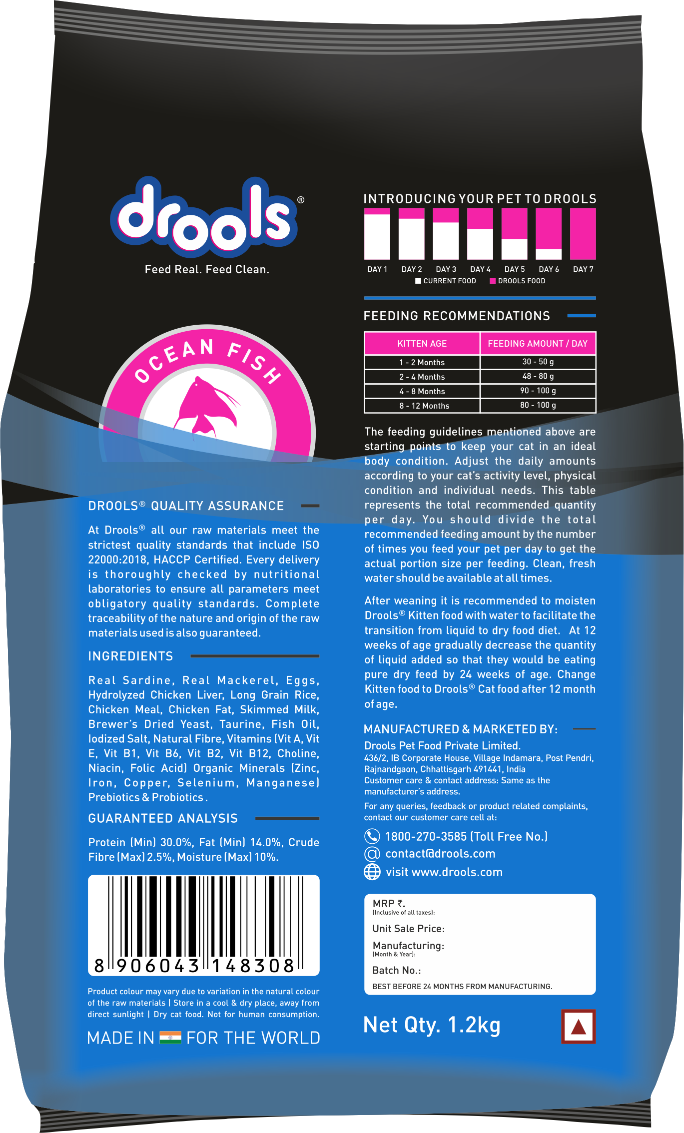 Drools Ocean Fish Kitten Cat Dry Food Cats- Dry food Drools