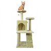 Skatrs Kitty Kastle Multi Level Cat Tree with Condo, Scratching Post, Platform and Ladder Toy (Beige)