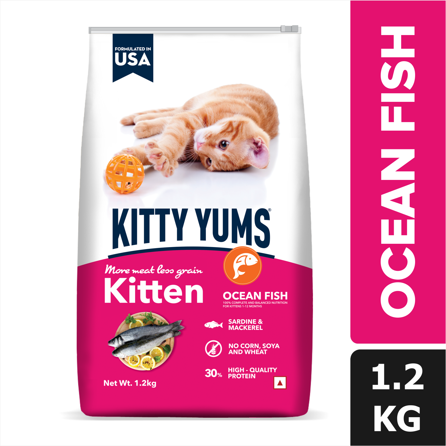 Kitty Yums Ocean Fish Kitten (1 to 12 Months) Cat Dry Food Cats- Dry food Kitty Yums 1.2kg