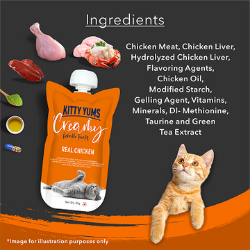 Kitty Yums Lickable Real Chicken Creamy Cat Treat