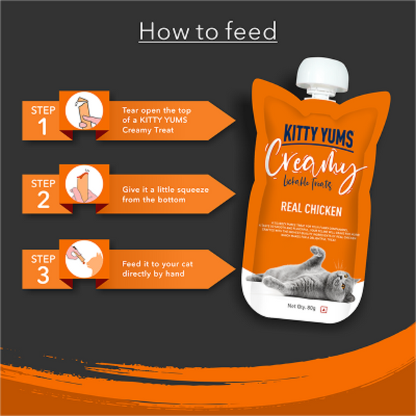 Kitty Yums Crab & Chicken and Lickable Real Chicken Creamy Cat Treats with Intas Pomisol Ear Drops for Dogs & Cats Combo