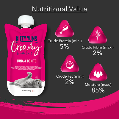Kitty Yums Lickable Tuna & Bonito Creamy Cat Treat Cats-Treats & Others Kitty Yums