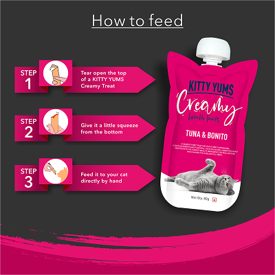 Kitty Yums Lickable Tuna & Bonito Creamy Cat Treat Cats-Treats & Others Kitty Yums