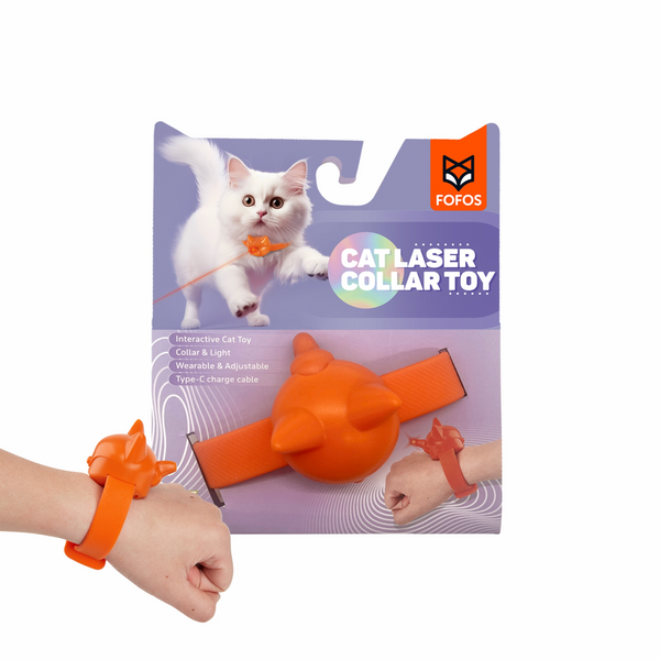 Barkbutler x Fofos Rechargeable Laser Collar Smart Toy for Cats