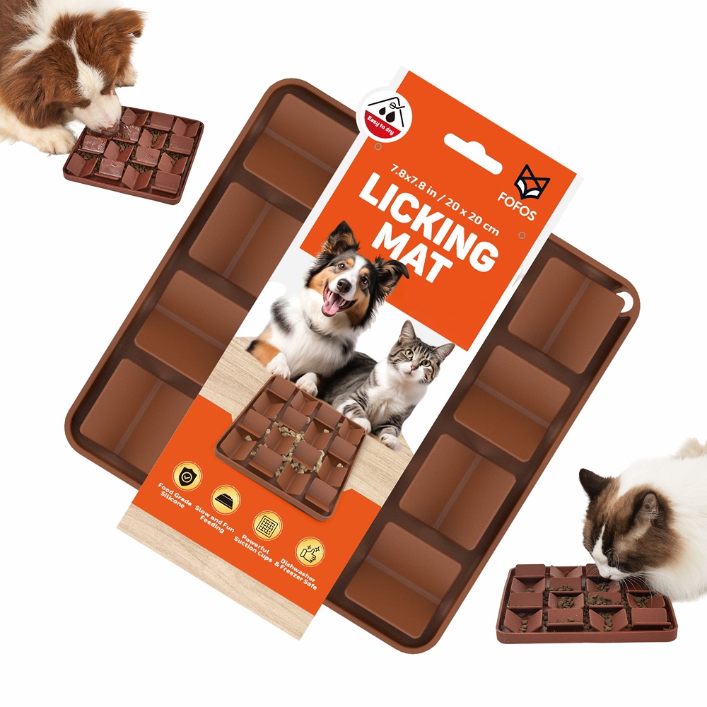 Barkbutler x Fofos Licking Mat for Dogs and Cat (Brown) Both-Bowls & Feeders Barkbutler