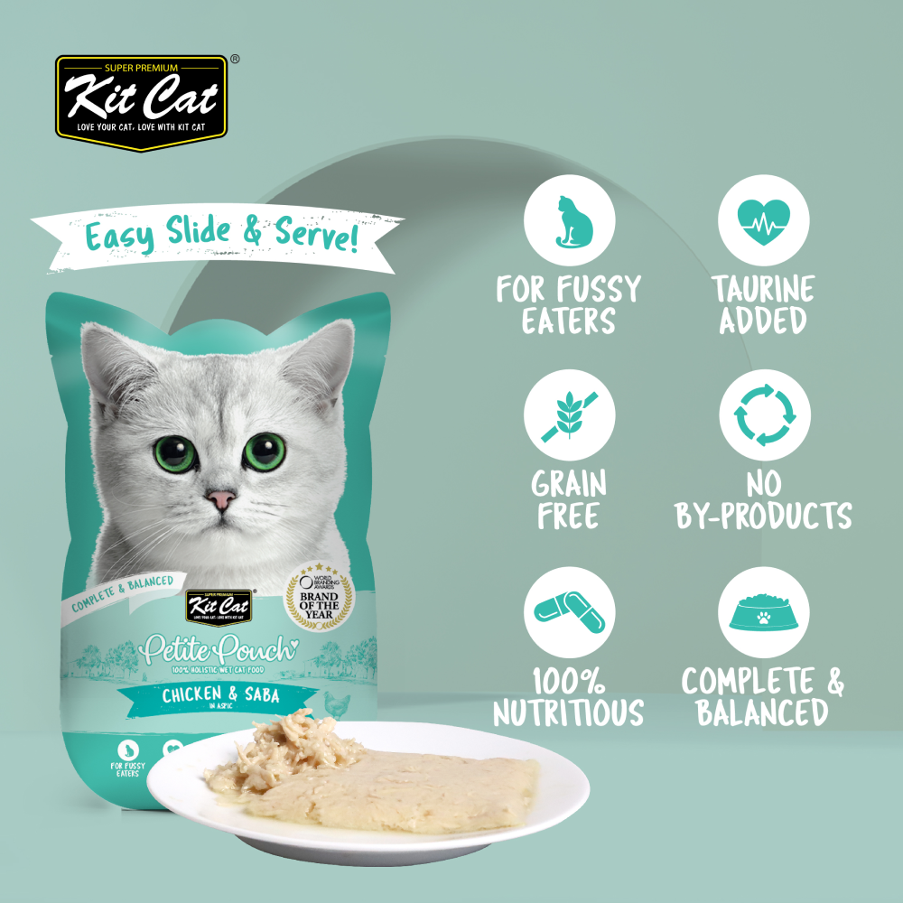 Kit Cat Chicken and Saba in Aspic Cat Wet Food