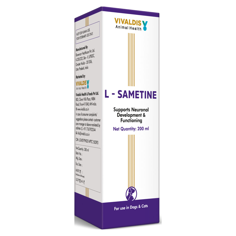 Vivaldis L Sametine Syrup for Dogs and Cats (200ml)