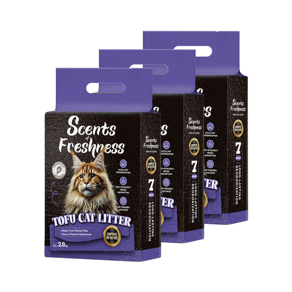 Scents of Freshness Premium Tofu Cat Litter for Cats (Lavender)