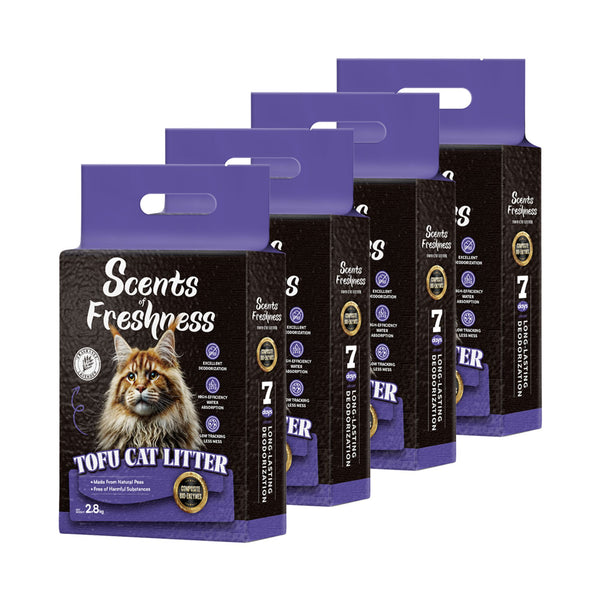 Scents of Freshness Premium Tofu Cat Litter for Cats (Lavender)