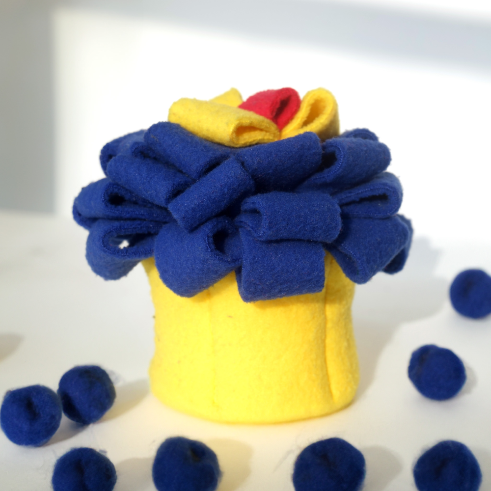 For The Love Of Dog Lemon Blueberry Snuffle Pupcake Toy for Dogs