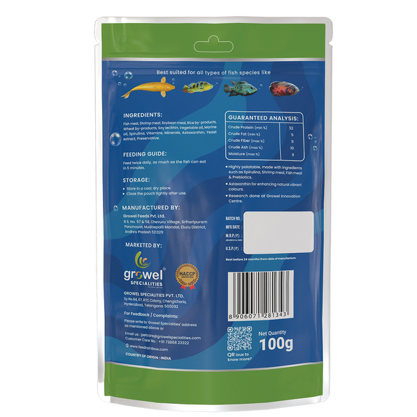 Growel Rainbow Medium 5.5mm Floating Pellet for Fish