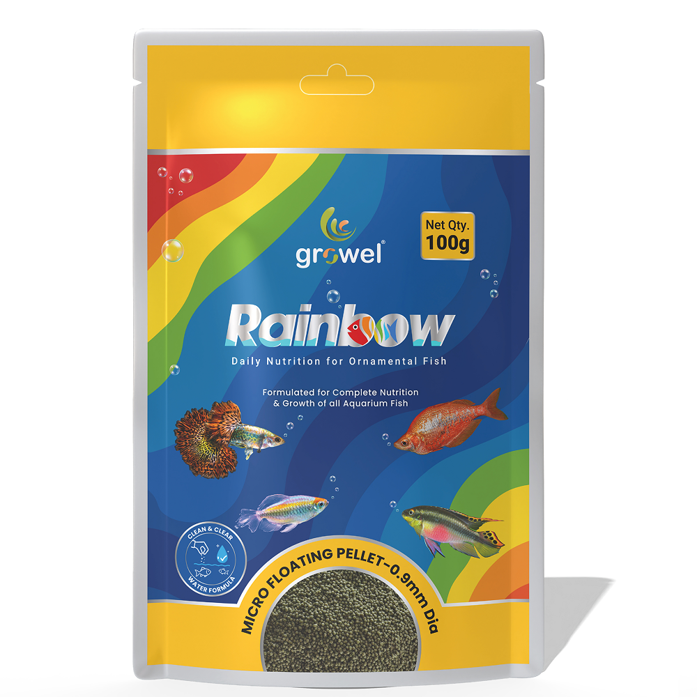 Growel Rainbow Micro 0.9mm Floating Pellet for Fish Fish Growel 100g