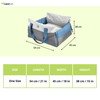 Barkbutler x Fofos Car Seat Carrier for Dogs and Cats (Grey/Blue)
