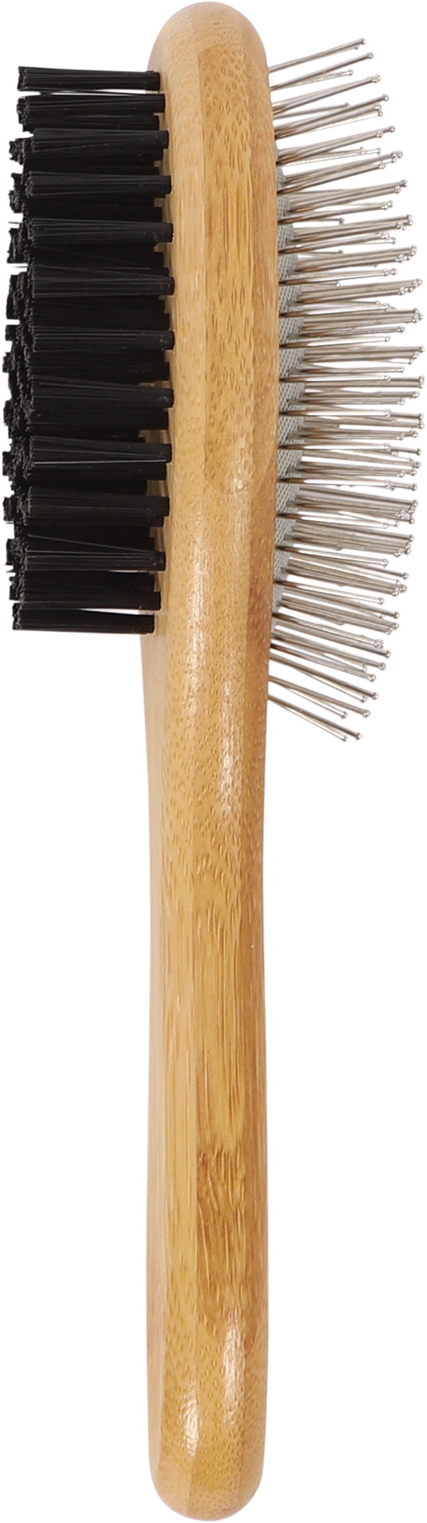 M PETS Bamboo Ball Pin Double Sided Grooming Brush for Dogs and Cats (Brown)