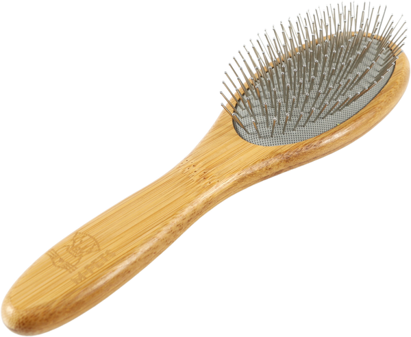 M PETS Bamboo Ball Pin Grooming Brush for Dogs and Cats (Brown)