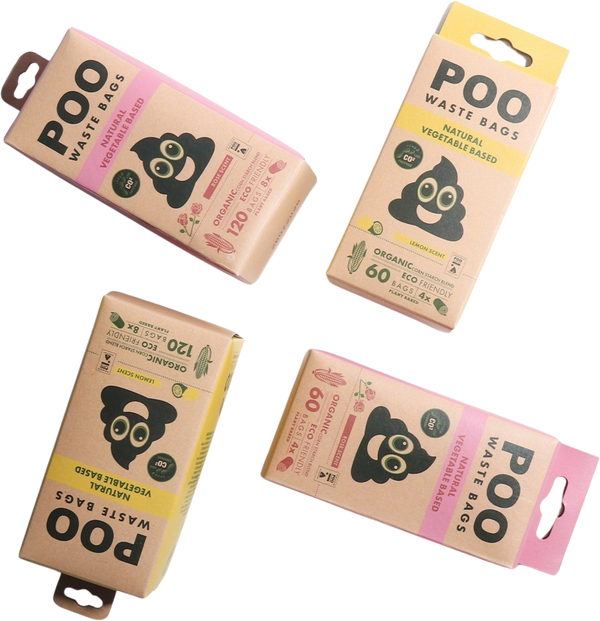 M Pets Poo Lemon Scent Natural Vegetable Waste Bags for Dogs