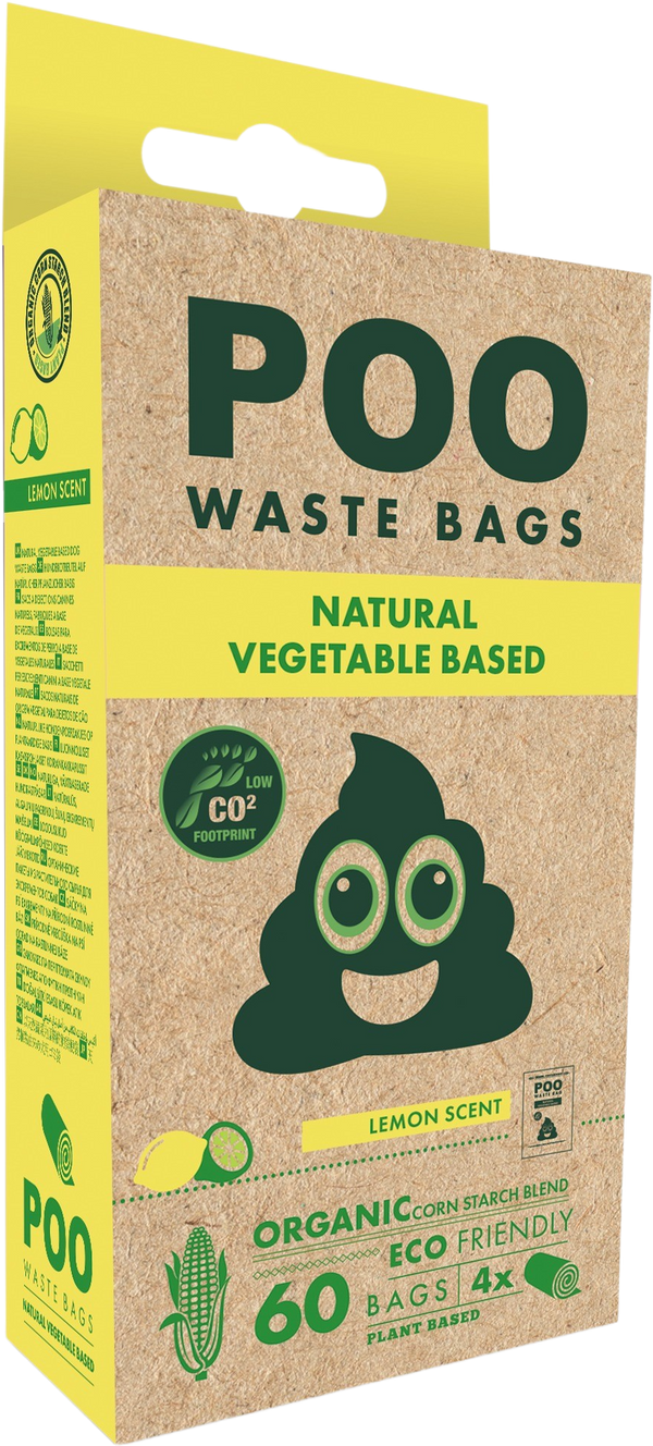 M Pets Poo Lemon Scent Natural Vegetable Waste Bags for Dogs