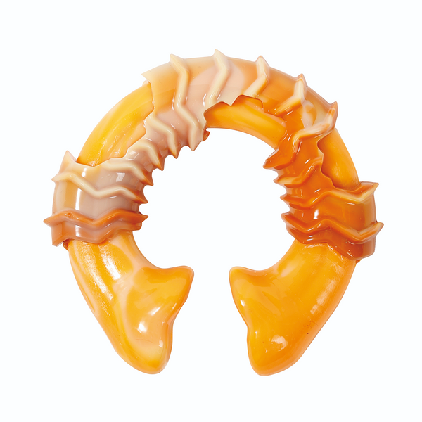 M Pets Carnivore Ring Bone Bacon Scented Chew Toy for Dogs (Yellow)