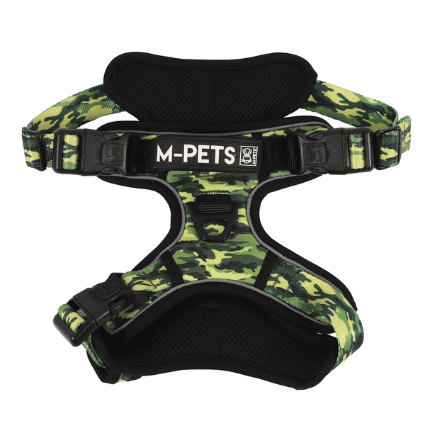 M Pets Water Resistant 3buckle Hiking Harness for Dogs (Camo)