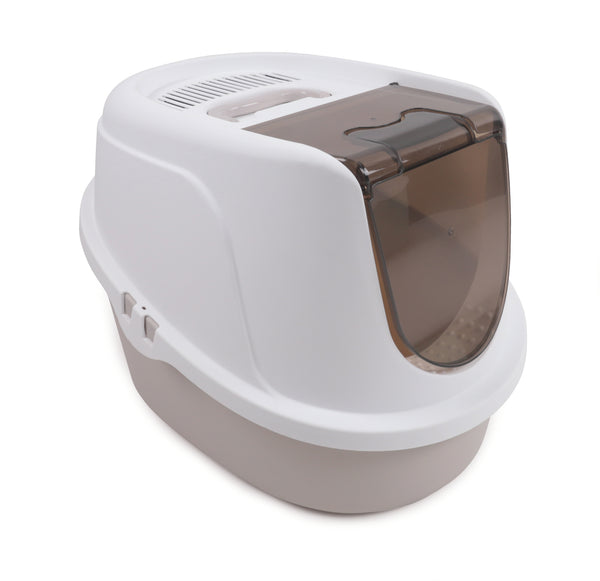 M Pets Eco Tima Desert Sand Box for Cats (Desert Sand & White)