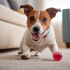 Squeeezys Latex Monster Ball Chew Toy for Dogs (Red)