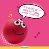 Squeeezys Latex Monster Ball Chew Toy for Dogs (Red)
