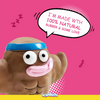 Squeeezys Latex Monster Brother Squeaky Chew Toy for Dogs (Brown)