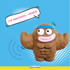 Squeeezys Latex Monster Brother Squeaky Chew Toy for Dogs (Brown)